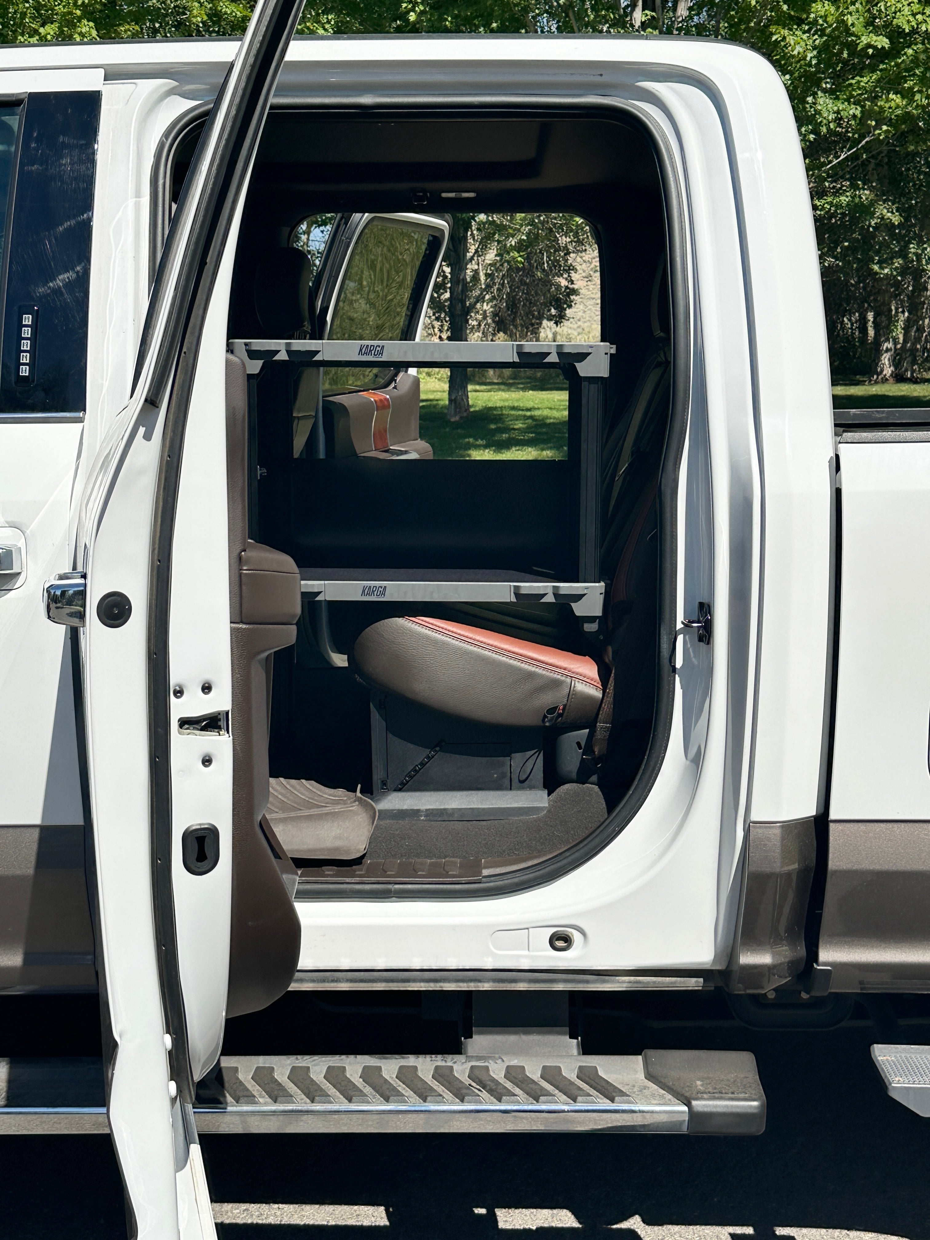 Full-Size Truck Back Seat Shelves | Double Level 40% Width – 63