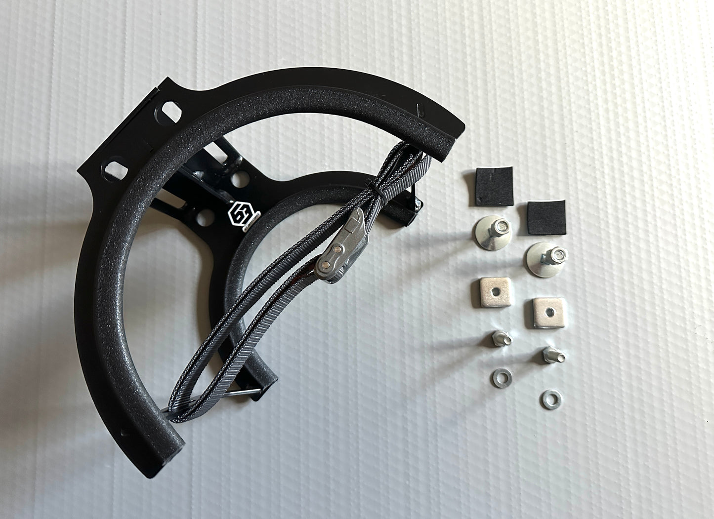 Propane Tank Bracket with cam strap and hardware. This is what comes with the purchase. 